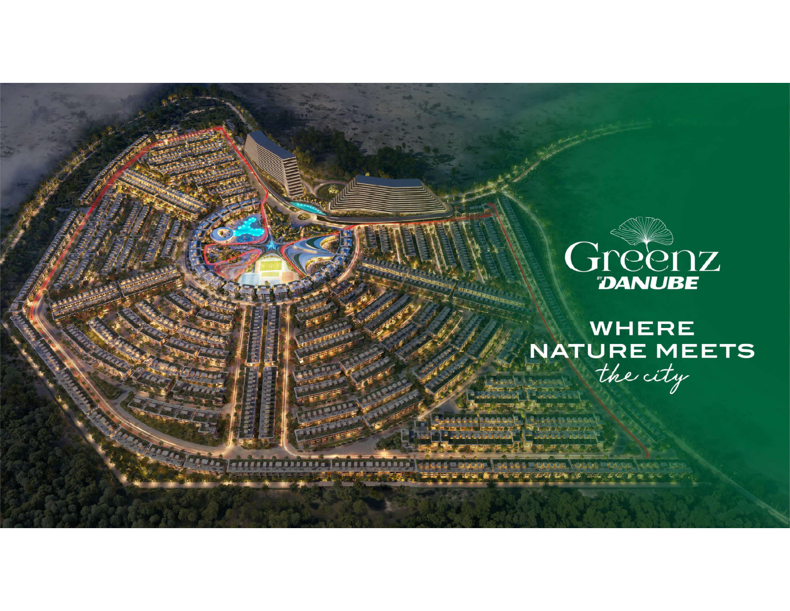 Greenz master plan night aerial